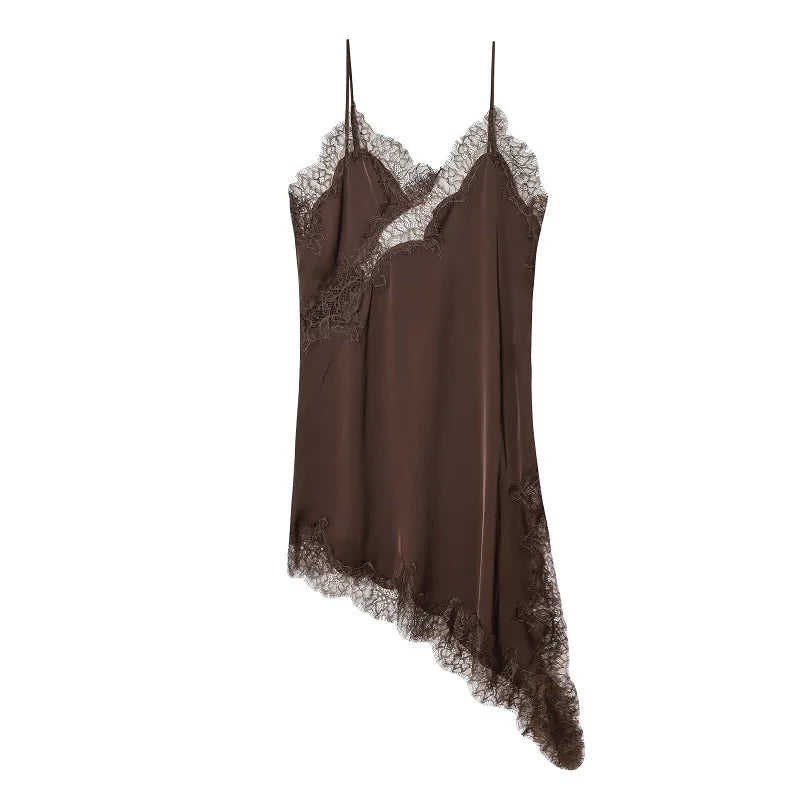The Asymmetric Satin Slip Dress