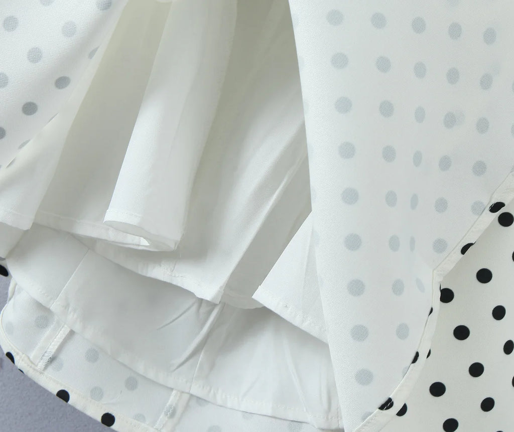 Retro Polka Dot A-Line Dress