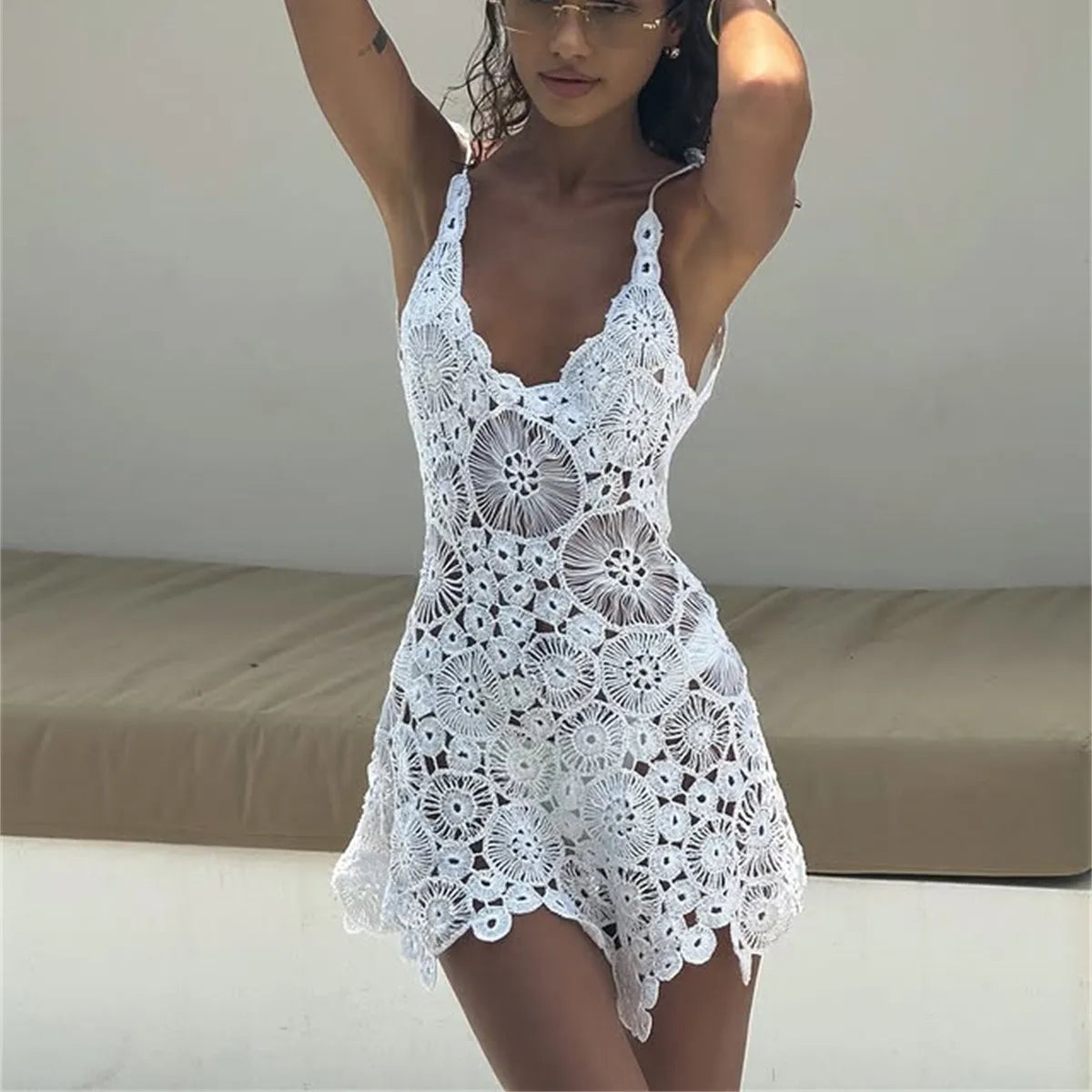 The Crochet U-Neck Cover-Up