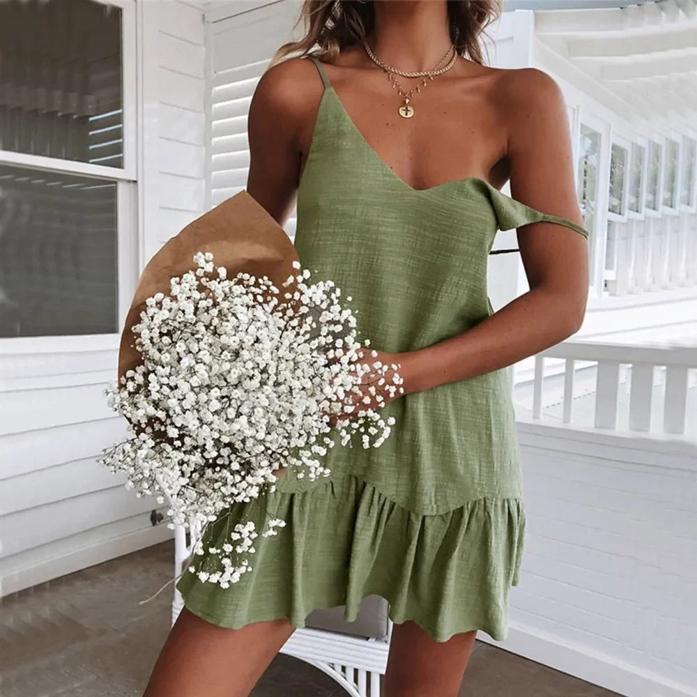 The Off-Shoulder Linen Sundress