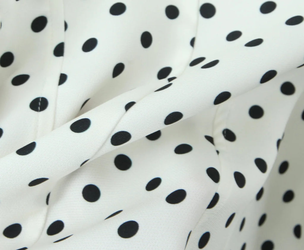 Retro Polka Dot A-Line Dress