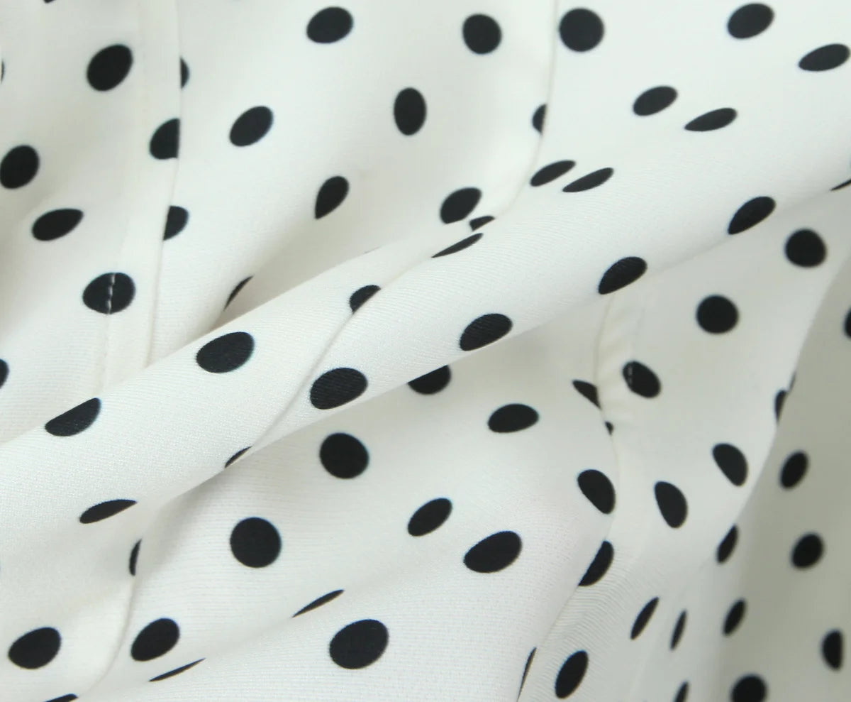 Retro Polka Dot A-Line Dress