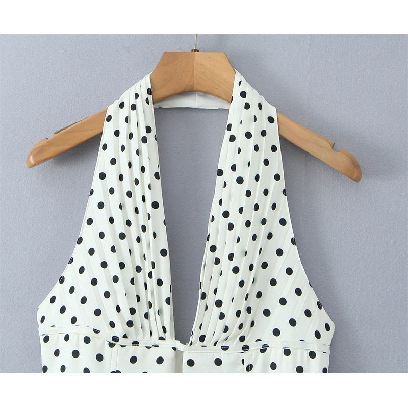 Retro Polka Dot A-Line Dress