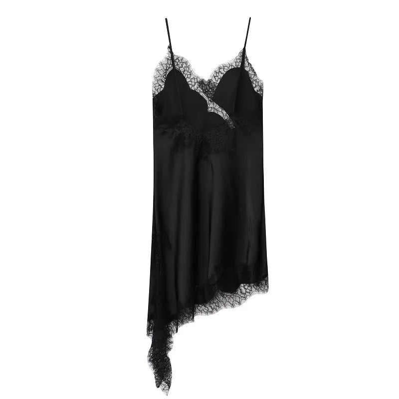 The Asymmetric Satin Slip Dress