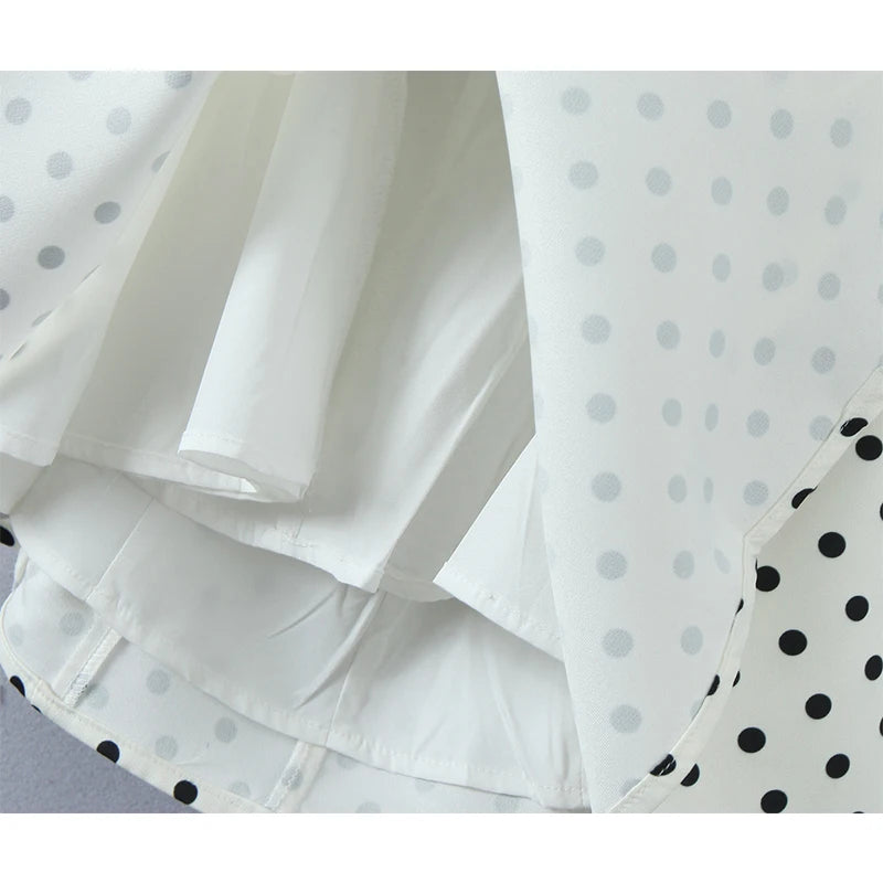 Retro Polka Dot A-Line Dress