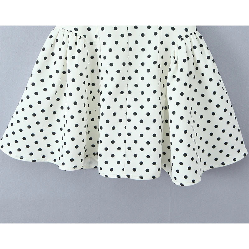Retro Polka Dot A-Line Dress