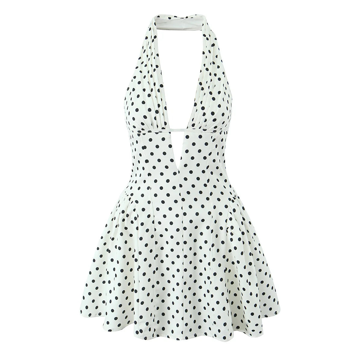 Retro Polka Dot A-Line Dress