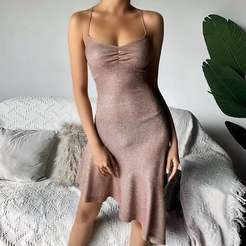 The Asymmetric Halter Dress