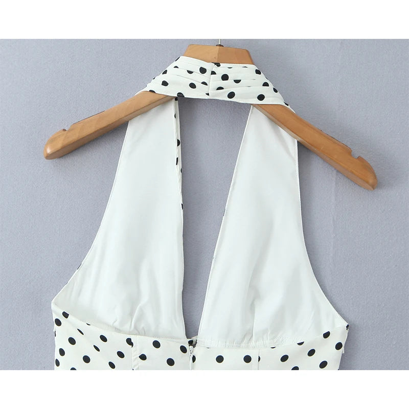 Retro Polka Dot A-Line Dress