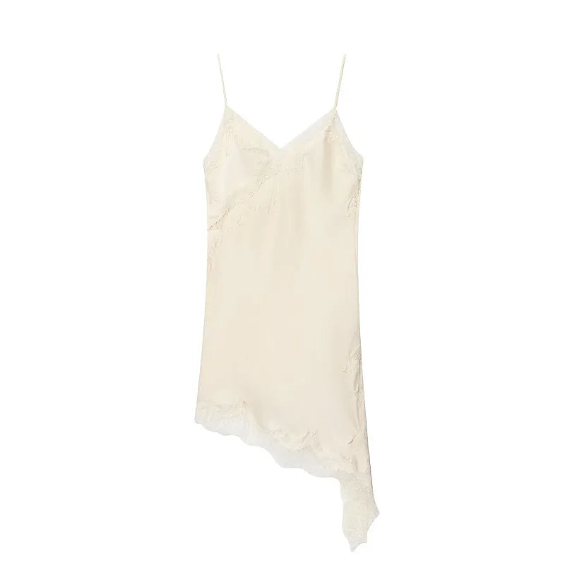 The Asymmetric Satin Slip Dress