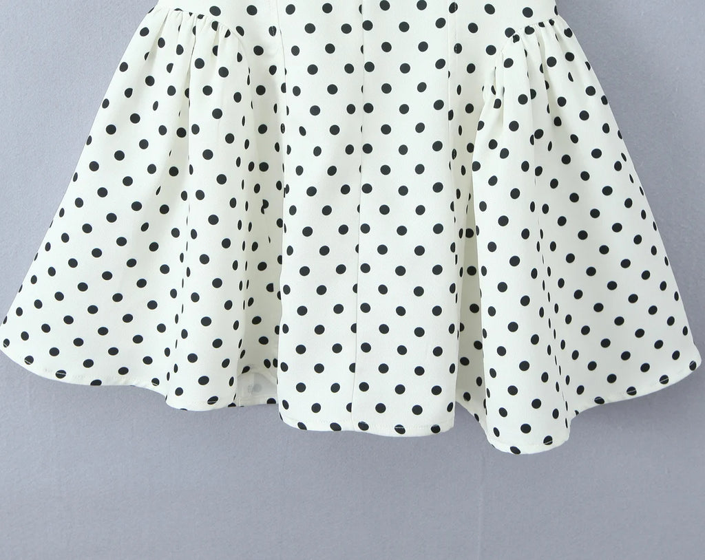 Retro Polka Dot A-Line Dress